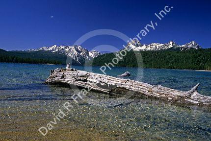 Redfish Lake and the Sawtooth Mountains in Stanley, Idaho.