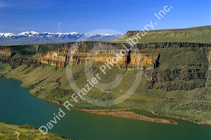 The Snake River Canyon and the Snake River in Idaho.