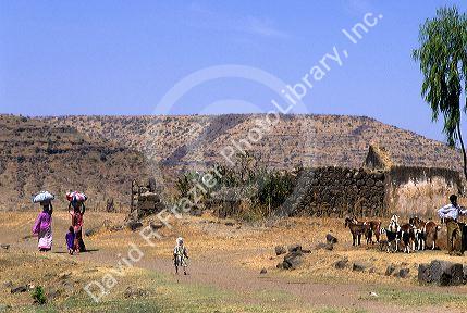 Plains village near Aurangabad, India.