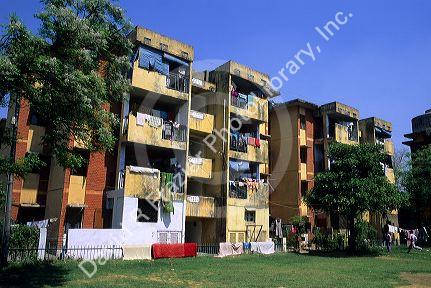 Public housing in Delhi, India.