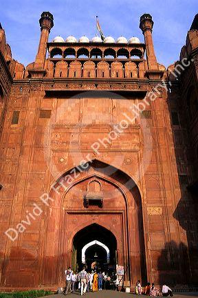 The Red Fort in Old Delhi, India.