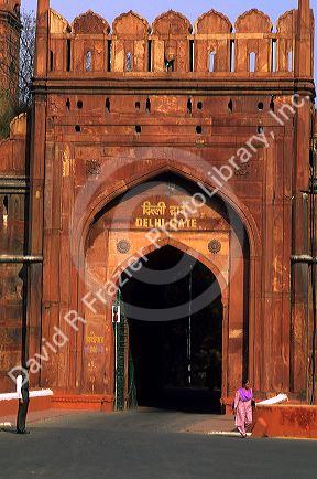 The Red Fort in Old Delhi, India.