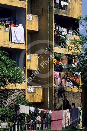 Public housing in Delhi, India.
