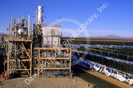 Solar energy generating power plant in the Mojave Desert, California.