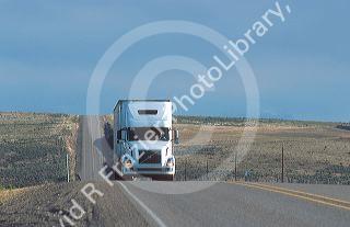 Long haul truck traveling on US 95 in Southern Oregon.