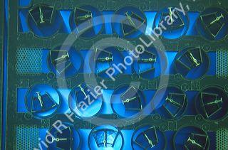 Cerenkov glow is radiation from nuclear reactor fuel rods underwater.