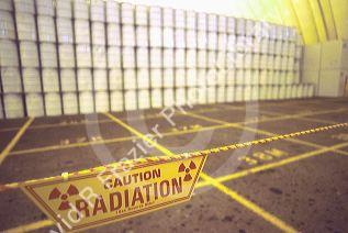 Nuclear waste storage of contaminated items stored in drums at the Idaho National Engineering Lab near Idaho Falls, Idaho.