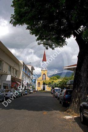 Cathedral de Notre Dame, a catholic church in Papeete on the island of Tahiti.