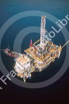 Offshore oil rig near Long Beach, California.