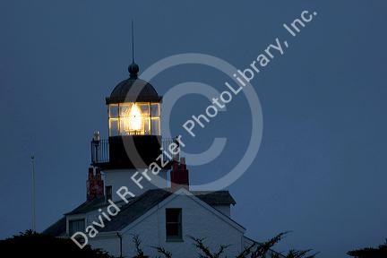 Point Pinos lighthouse at Pacific Grove near Monterey, California.