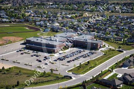 Aerial view of Les Bois Junior High School in Boise, Idaho.