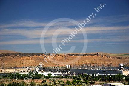 McNary Dam spans the Columbia River at Umatilla County, Oregon.