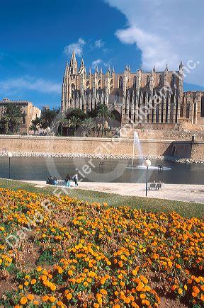 Cathedral in Palma de Majorca, Spain.