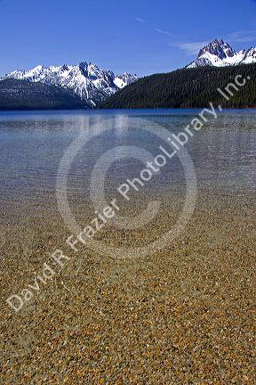 Redfish Lake and the Sawtooth Mountains in Stanley, Idaho.