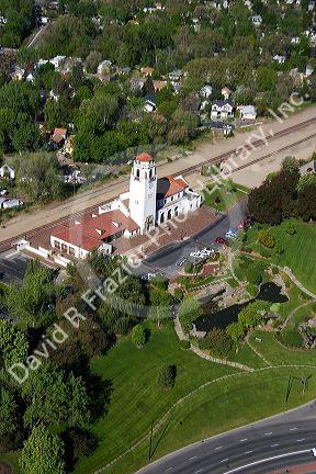 Aerial view of the Boise Depot in Boise, Idaho.