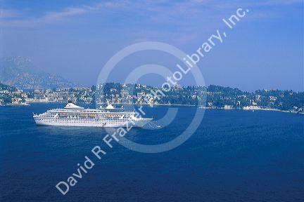 Cruise ship at Ville Franche.