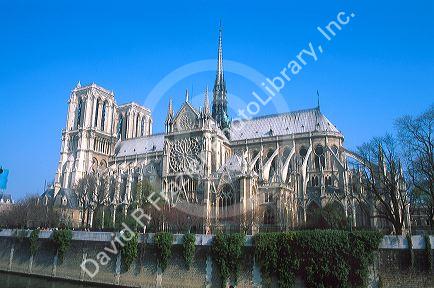 Notre Dame Cathedral in Paris, France.