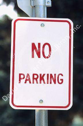 No parking sign.