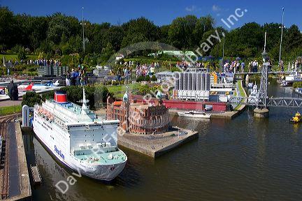 The miniature city Madurodam at The Hague in the province of South Holland, Netherlands.
