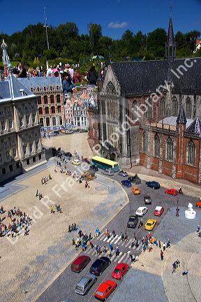 The miniature city Madurodam at The Hague in the province of South Holland, Netherlands.