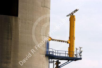 Radar antenna used for tracking boats in the Port of Rotterdam, Netherlands.