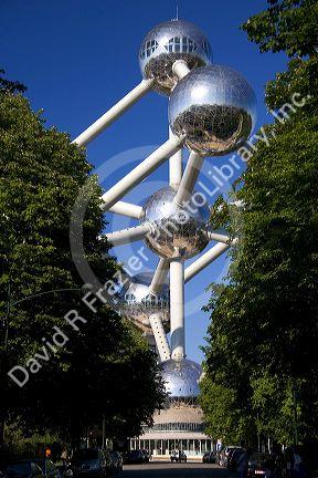 The Atomium monument at Brussels, Belgium.