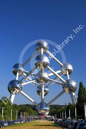 The Atomium monument at Brussels, Belgium.