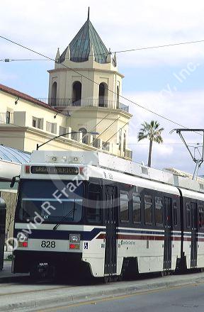 Light rail system in San Jose, California.
