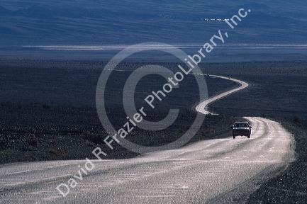 Highway 190 through Death Valley, California.