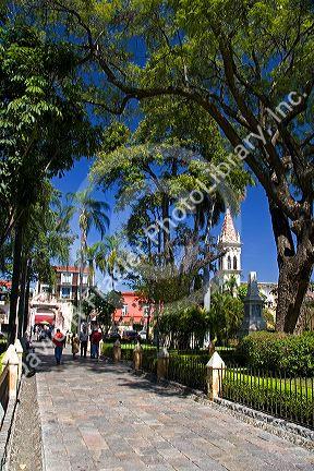 Cathedral grounds at Cuernavaca in the State of Morelos, Mexico.