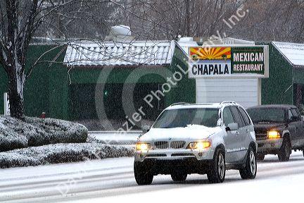 Winter driving in Boise, Idaho.