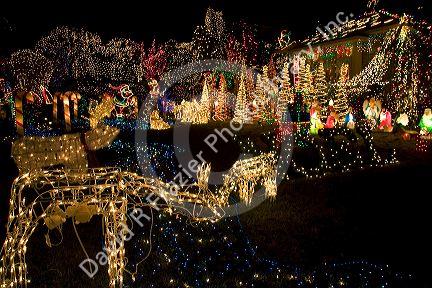 Holiday Season light display in Boise, Idaho.