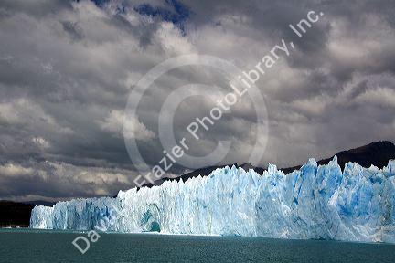 The Perito Moreno Glacier located in the Los Glaciares National Park in the south west of Santa Cruz province, Patagonia, Argentina.