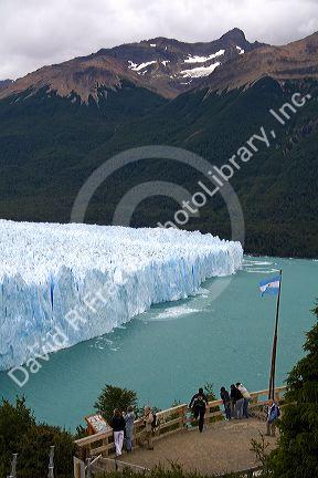 The Perito Moreno Glacier located in the Los Glaciares National Park in the south west of Santa Cruz province, Patagonia, Argentina.