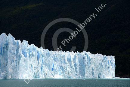 The Perito Moreno Glacier located in the Los Glaciares National Park in the south west of Santa Cruz province, Patagonia, Argentina.