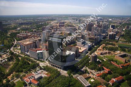 Aerial view of the Texas Medical Center in Houston, Texas.