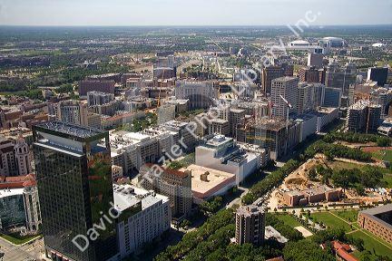 Aerial view of the Texas Medical Center in Houston, Texas.