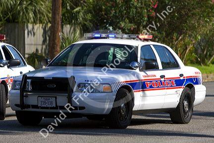 Police car in Galveston, Texas.