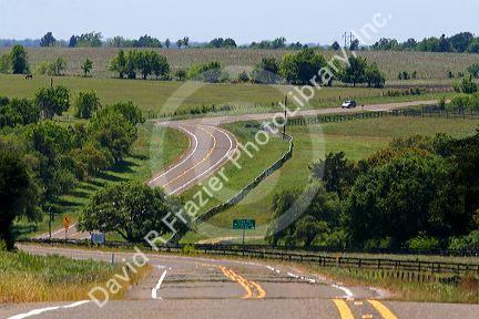 Farm to Market Road 390, the scenic route in Washington County, Texas.