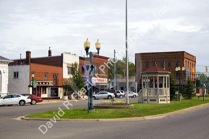 The downtown of Brooklyn, Michigan.
