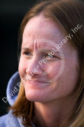 Portrait of a white American woman in Michigan.