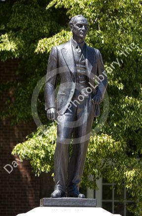 Statue of Henry Ford at the entrance to the Henry Ford Museum in Dearborn, Michigan.