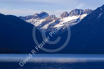 Rocky Mountains at Lake McDonald  which is the largest lake in Glacier National Park, Montana.