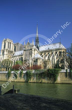 Notre Dame Cathedral in Paris, France.