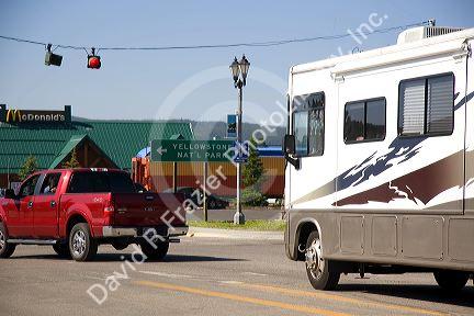 Traffic in West Yellowstone, Montana.