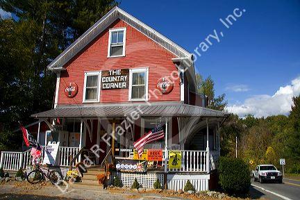 The Country Corner general store located in Davisville, New Hampshire, USA.