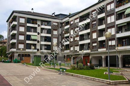 Apartment housing unit at Guernica in the province of Biscay, Basque Country, Northern Spain.
