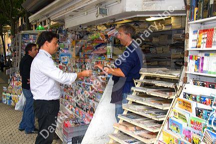Newsstand in the city of Donostia-San Sebastian, Guipuzcoa, Basque Country, Northern Spain.