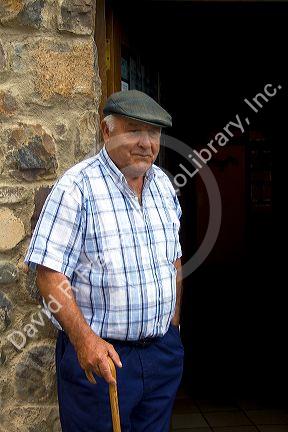Spanish man near the parish of Panes, Penamellera Baja, Asturias, northwestern Spain.