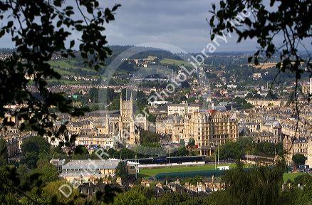 An overview of the city of Bath, Somerset, England.